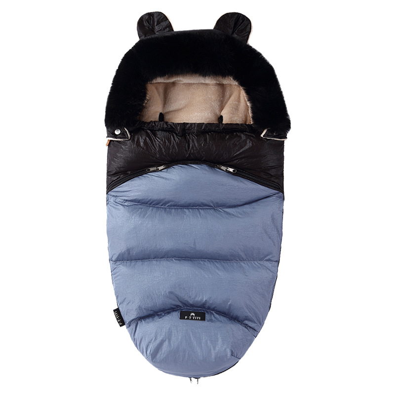 Dječji spavaći vreća za bebe, cocoon stil, poliester materijal s flanel podstavom, punjenje od bebe sigurnog pamuka, jednobojan dizajn, za uzrast 0–3 godina, pogodna za zimu, proljeće i jesen