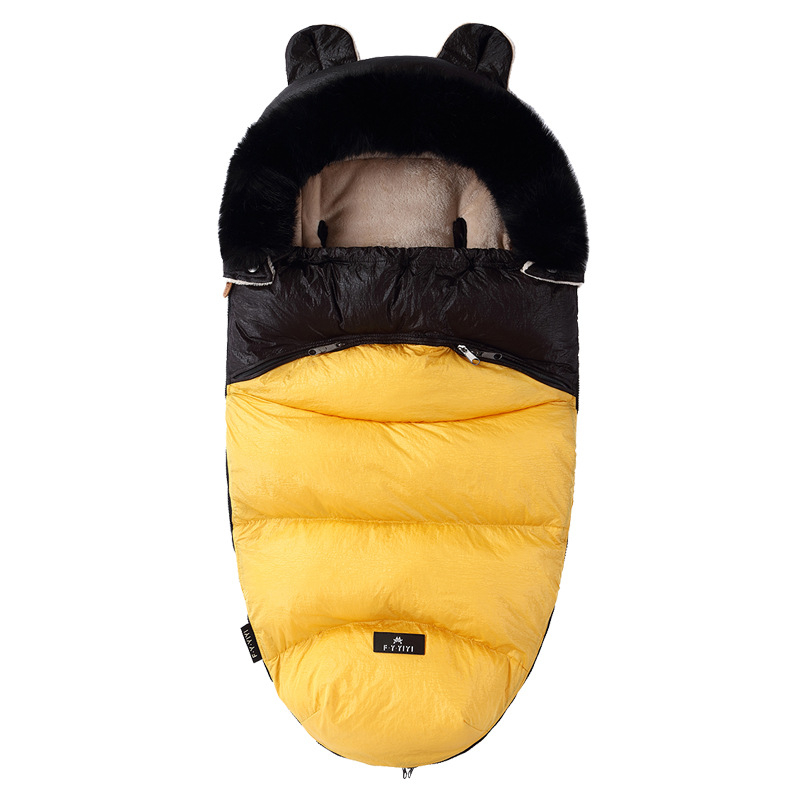 Dječji spavaći vreća za bebe, cocoon stil, poliester materijal s flanel podstavom, punjenje od bebe sigurnog pamuka, jednobojan dizajn, za uzrast 0–3 godina, pogodna za zimu, proljeće i jesen