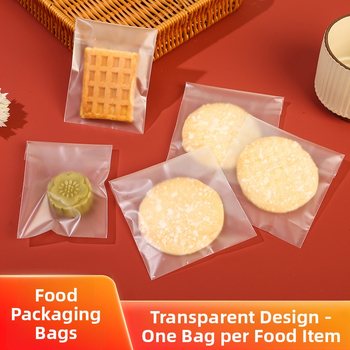 Sac autoadeziv mat pentru ambalaj de cofetărie, semi-transparent, material compozit, personalizare disponibilă