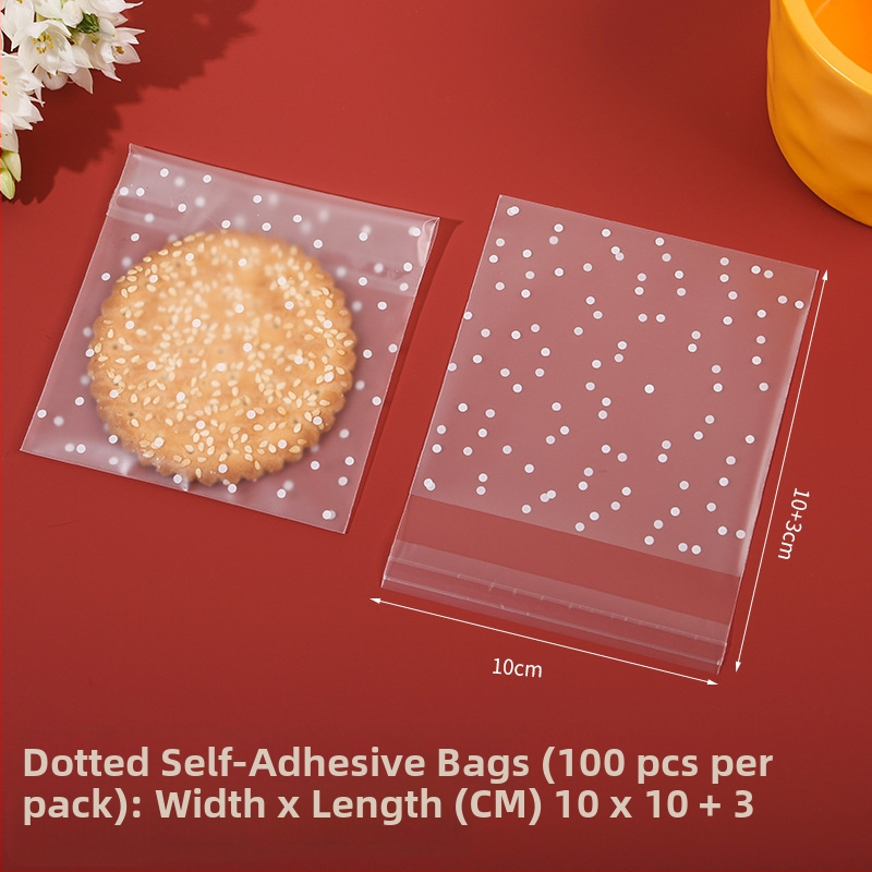 Sac autoadeziv mat pentru ambalaj de cofetărie, semi-transparent, material compozit, personalizare disponibilă