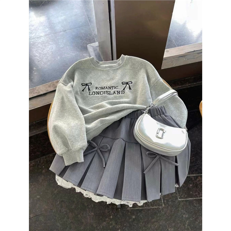 Djevojačka korejska plisirana suknja od pamuka, 70% pamuk, proljeće 2025, za djecu od 3 do 8 godina