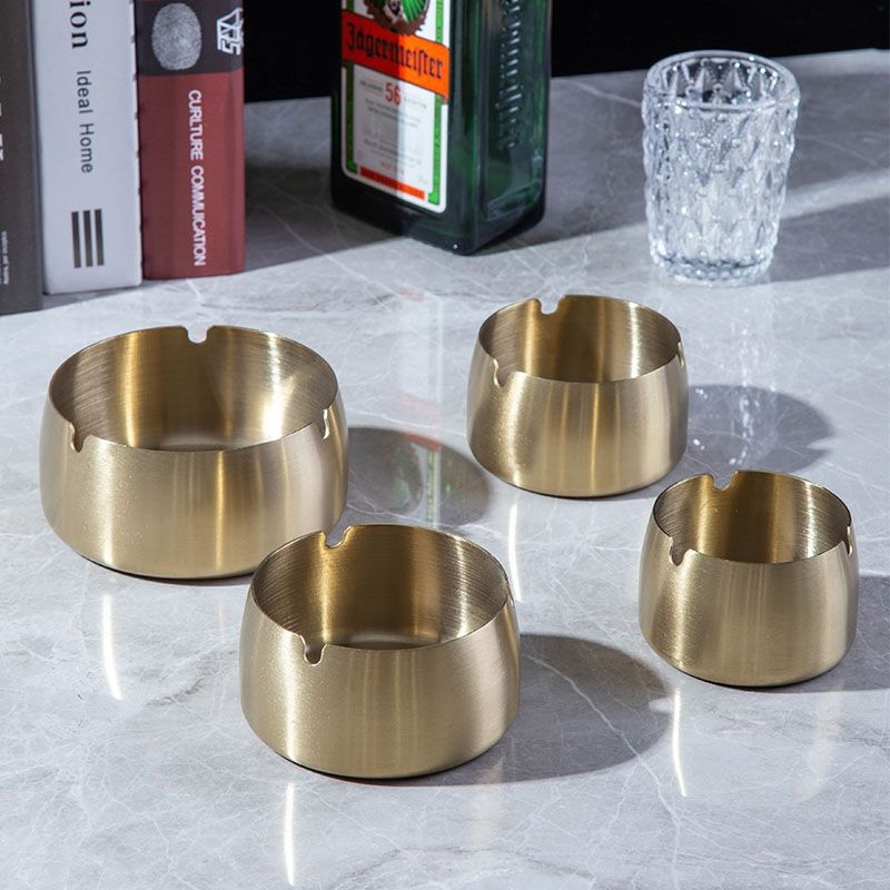 Scrumieră din oțel inoxidabil cu spațiu de depozitare - reutilizabilă, logo imprimabil, potrivită pentru casă, sufragerie, birou, bar și KTV