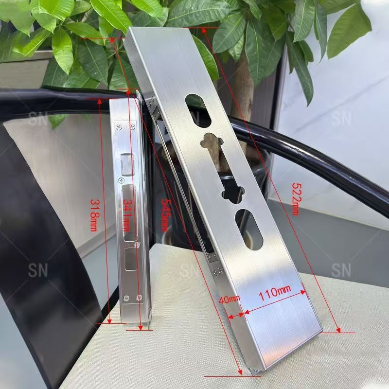 Nerđajući čelični kutija za pametni bravu na vrata, ručna brava, kompatibilna s kvadratnim tijelom brave, za sigurnosna vrata, moderan minimalistički stil