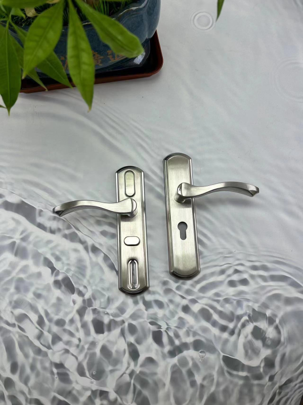 Unutarnja brava s jednim jezikom, nehrđajući čelik, bravica s drškom, model 6598882, moderan minimalistički stil