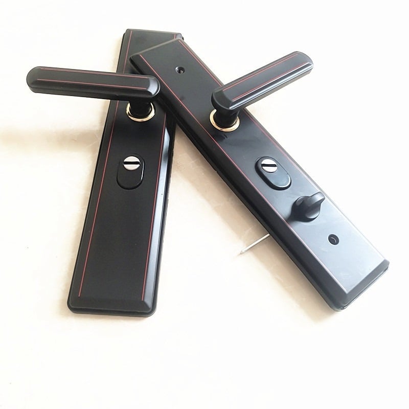 Kuka za vrata s mehanizmom zaključavanja – željezna konstrukcija, moderni minimalistički stil, za sigurnosna vrata, ulazna vrata i kapije