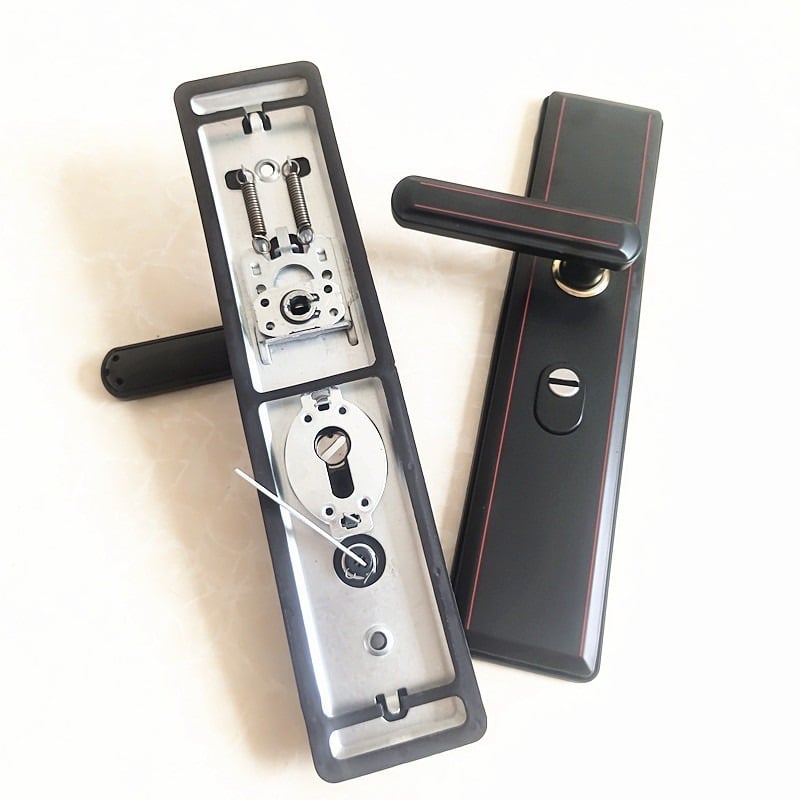 Kuka za vrata s mehanizmom zaključavanja – željezna konstrukcija, moderni minimalistički stil, za sigurnosna vrata, ulazna vrata i kapije