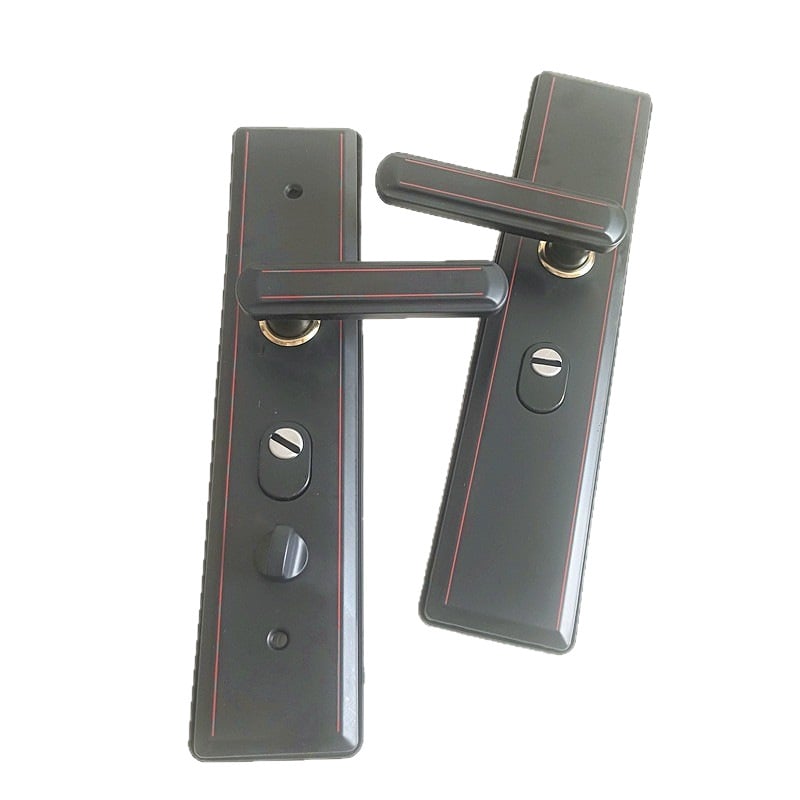 Kuka za vrata s mehanizmom zaključavanja – željezna konstrukcija, moderni minimalistički stil, za sigurnosna vrata, ulazna vrata i kapije