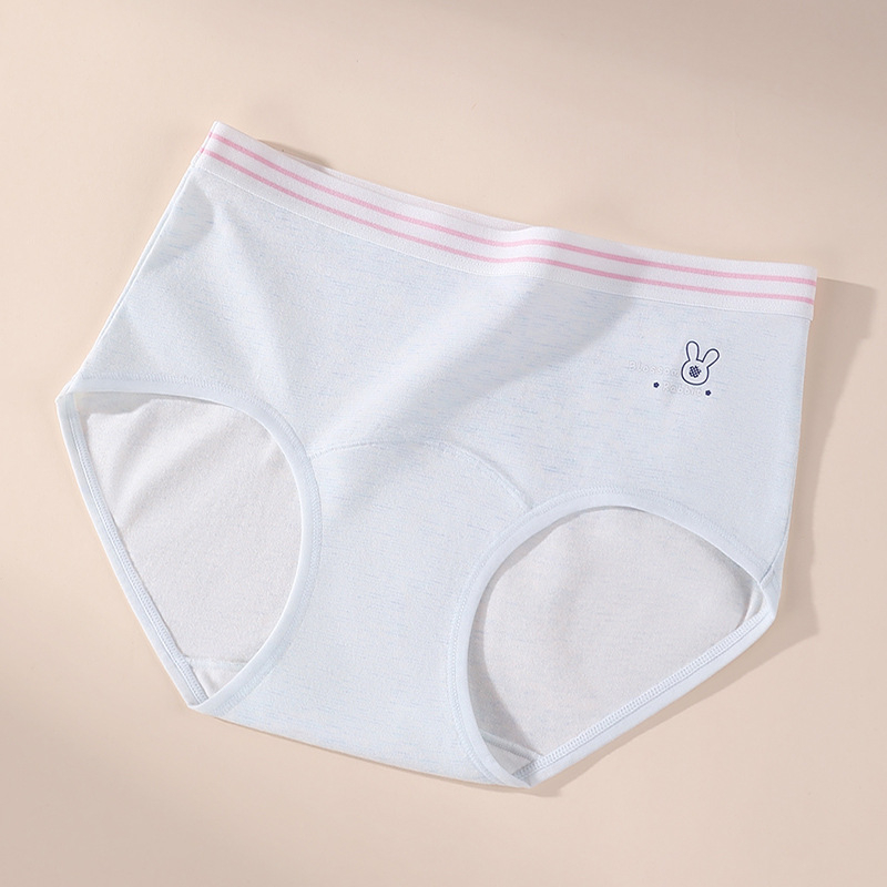 Djevojačke pamučne gaćice sa srednjim pojasom, pleteni materijal, jednobojne (90-95% pamuka)