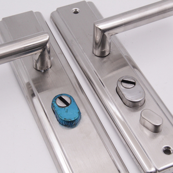 Ručka i brava za sigurnosna vrata – nehrđajući čelik, model 5700, moderan minimalistički stil