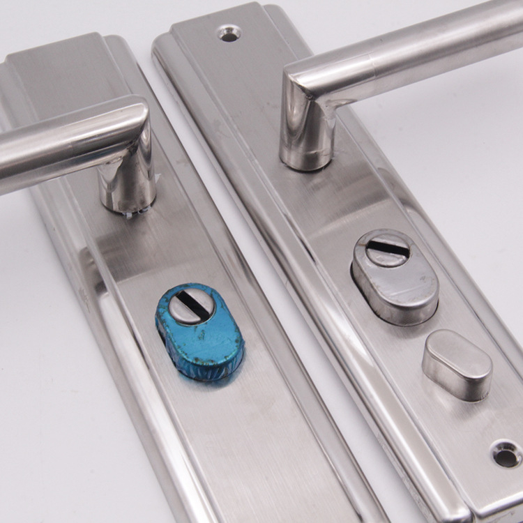 Ručka i brava za sigurnosna vrata – nehrđajući čelik, model 5700, moderan minimalistički stil