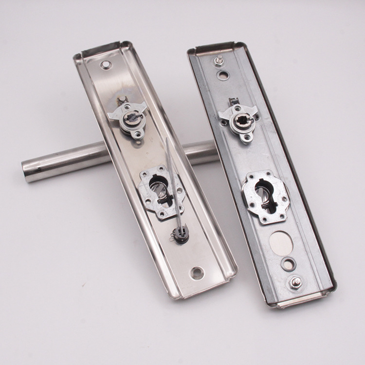 Ručka i brava za sigurnosna vrata – nehrđajući čelik, model 5700, moderan minimalistički stil