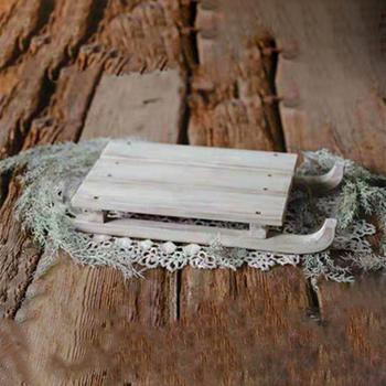 Longyi Crafts Rekviziti za novorođenčad: nordijskog stila drvena sanjka od čvrstog drveta, rastavljiva za lakšu dostavu, pogodna za scenografska snimanja