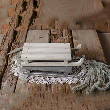 Longyi Crafts Rekviziti za novorođenčad: nordijskog stila drvena sanjka od čvrstog drveta, rastavljiva za lakšu dostavu, pogodna za scenografska snimanja