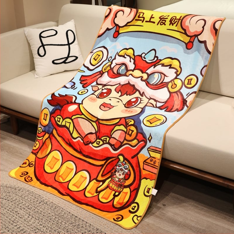 Flanel pléd rajzfilm mintával, minden évszakhoz, testreszabható