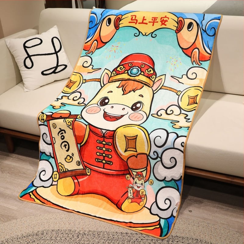 Flanel pléd rajzfilm mintával, minden évszakhoz, testreszabható