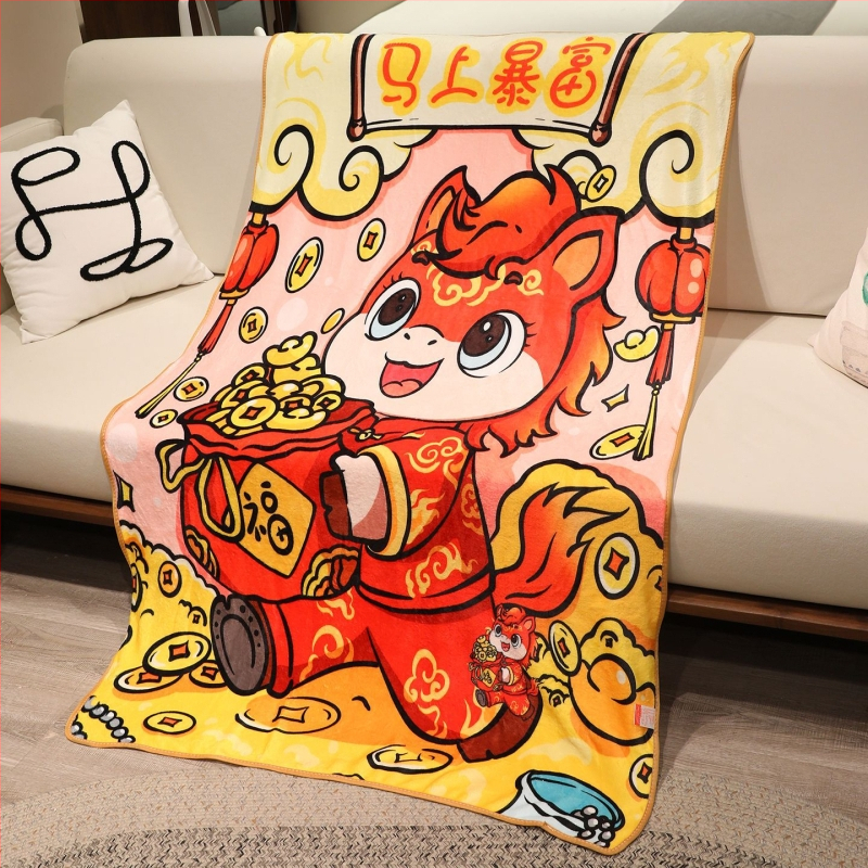 Flanel pléd rajzfilm mintával, minden évszakhoz, testreszabható