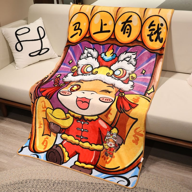 Flanel pléd rajzfilm mintával, minden évszakhoz, testreszabható