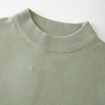 Muški vuneni džemper s polu-turtlom ovratnikom, udobnog kroja, dugi rukavi, rebrasti rub