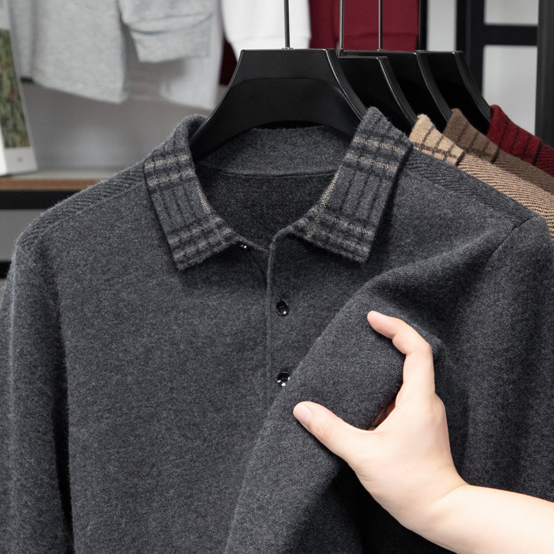 Muški debeli pleteni džemper s kapuljom i ovratnikom Lapel, Angora–Viskozna smjesa, udoban kroj, ribasti rub, jesen 2025