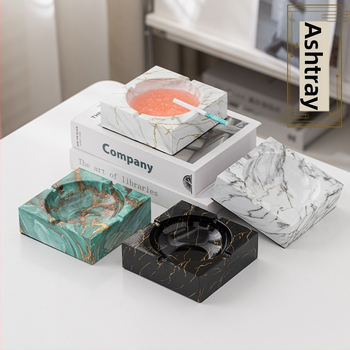 Керамичен пепелник, квадратен, със съхранение, възможност за печат на лого, персонализиране