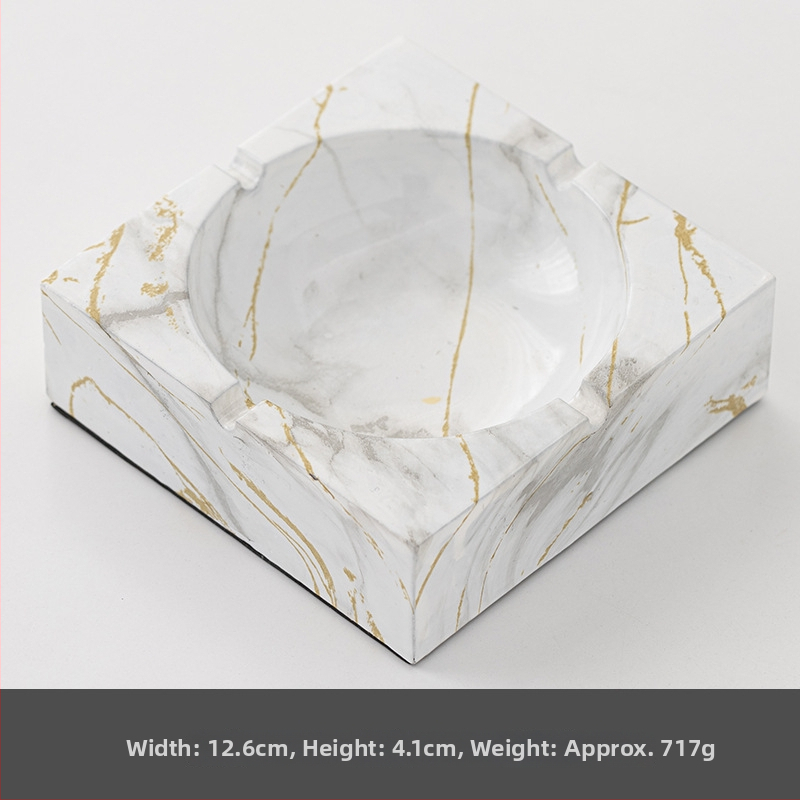 Керамичен пепелник, квадратен, със съхранение, възможност за печат на лого, персонализиране