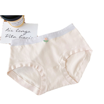 Női pamut antibakteriális, lélegző alsónemű, középmagas derekú, egyszínű, ágyéktáji bélés 50-70% pamut