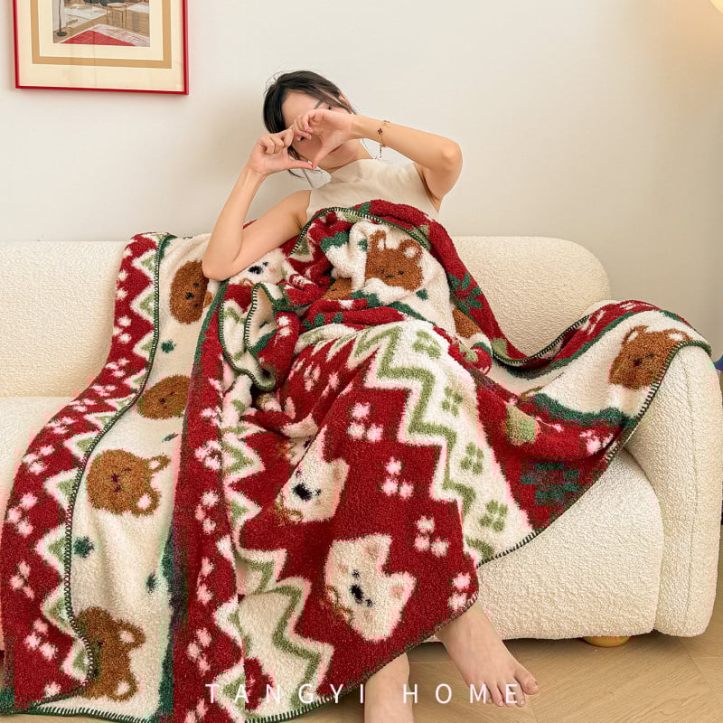 Karácsonyi plédek kanapéhoz, 260 g/m², tavasz–ősz szezon, testre szabható, minta: Egyéb, anyag: Egyéb