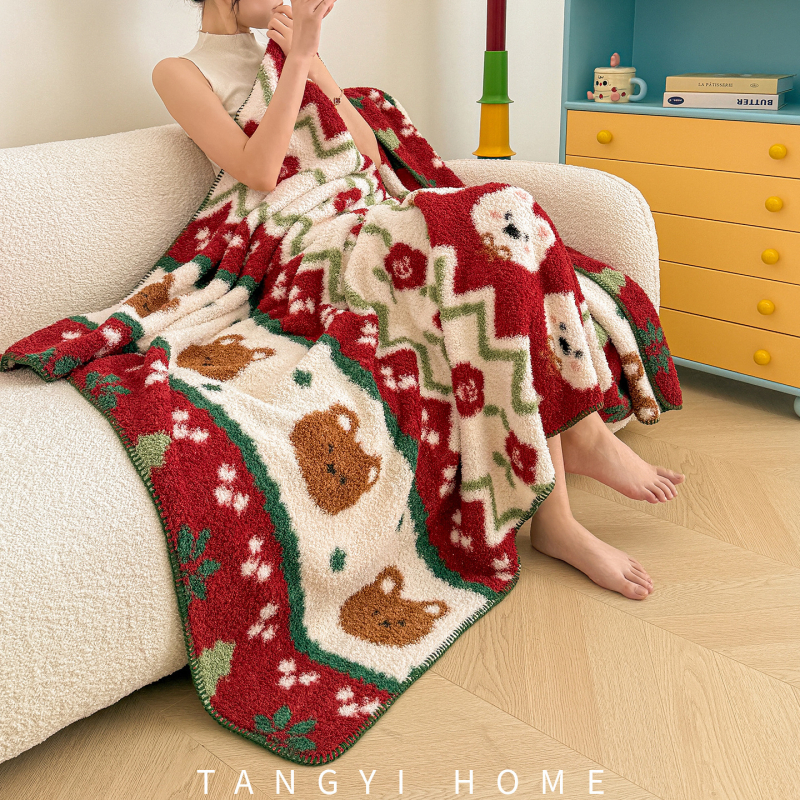 Karácsonyi plédek kanapéhoz, 260 g/m², tavasz–ősz szezon, testre szabható, minta: Egyéb, anyag: Egyéb