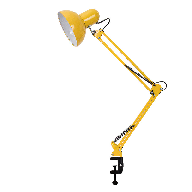 XY-T800 LED stolna lampa s dugim rukom i klipom, zaštita očiju za djecu i učenike, metalna sjenčica, napajanje iz utičeca 0-220V, tipka prekidač, LED svjetlo