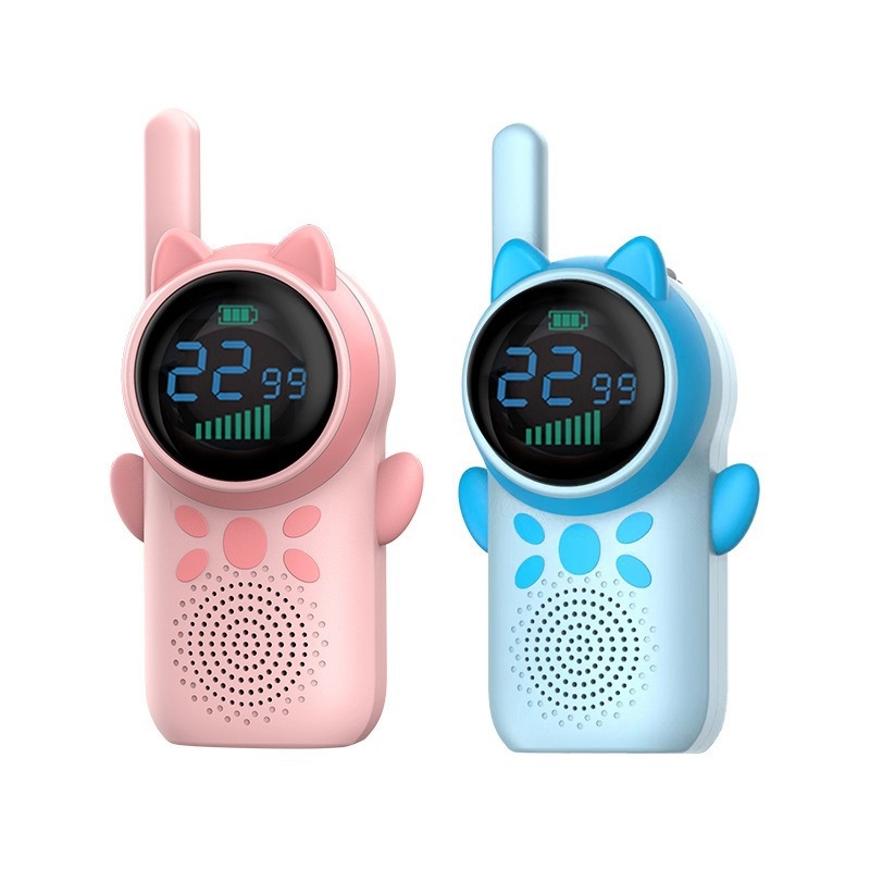 Mini dječja radio-stanica, domet 1,5–3 km, 22 kanala, RF izlaz 0,5 W, litij baterija 400 mAh, sa zaslonom