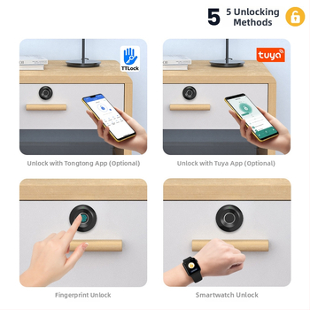 Skriňa na dokumenty so snímačom odtlačku, model S102-f, hliník, domáce použitie, moderný štýl