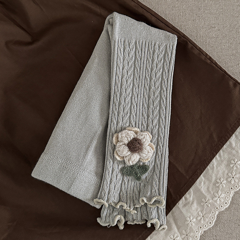 Lányok pamut leggings napraforgó mintával, kilencpontos hossz, 78% pamut, 22% elasztán, tavaszra és őszre