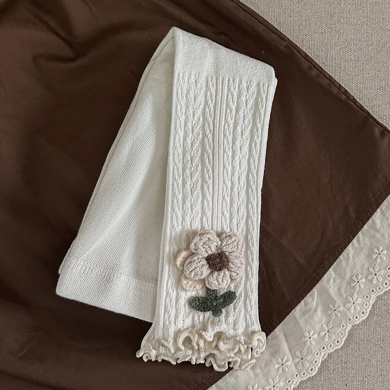 Lányok pamut leggings napraforgó mintával, kilencpontos hossz, 78% pamut, 22% elasztán, tavaszra és őszre