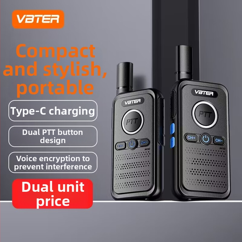 Weibet WBT-V10 profesionalni ručni radio za ured, gradilište i vanjsku upotrebu (uključuje slušalicu) – 5W, 16 kanala, domet 3–5 km, 7.4V, 4900 mAh
