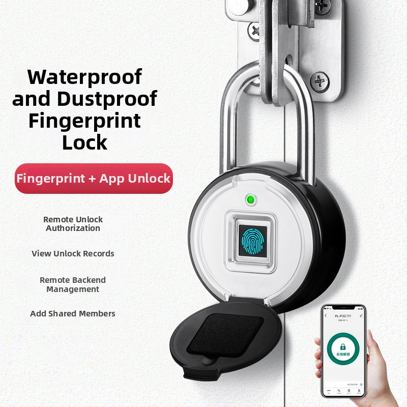 Lacăt inteligent cu amprentă – exterior impermeabil, deblocare prin aplicație, stocare 30 de amprente, scanare <0.5 s, model P3Z-TY, alimentare DC