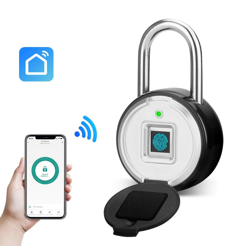 Lacăt inteligent cu amprentă – exterior impermeabil, deblocare prin aplicație, stocare 30 de amprente, scanare <0.5 s, model P3Z-TY, alimentare DC