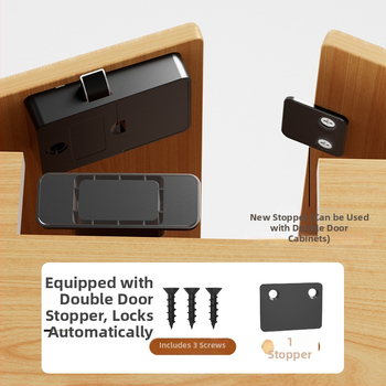 Încuietoare biometrică pentru mobilier cu amprentă — pentru sertare, dosare și dulapuri; stocare pentru 20 de amprente, scanare sub 0,5 s, peste 100000 cicluri