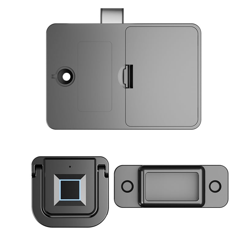 Încuietoare biometrică pentru mobilier cu amprentă — pentru sertare, dosare și dulapuri; stocare pentru 20 de amprente, scanare sub 0,5 s, peste 100000 cicluri