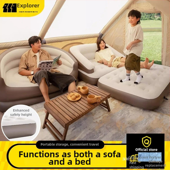Log lane Explorer Διπλό φουσκωτό κρεβάτι – Φορητό υπαίθριο πτυσσόμενο αεροκρεβάτι με επιφάνεια από συνθετικό ύφασμα, Μέγιστο φορτίο 180 kg