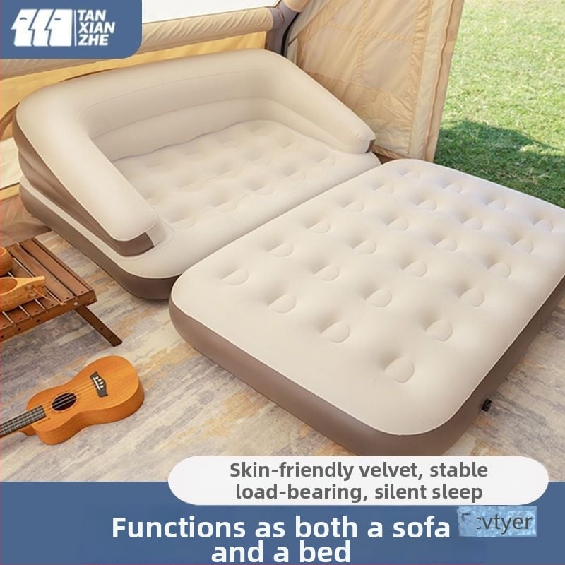 Log lane Explorer Διπλό φουσκωτό κρεβάτι – Φορητό υπαίθριο πτυσσόμενο αεροκρεβάτι με επιφάνεια από συνθετικό ύφασμα, Μέγιστο φορτίο 180 kg