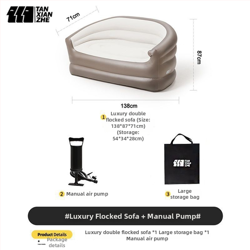 Log lane Explorer Διπλό φουσκωτό κρεβάτι – Φορητό υπαίθριο πτυσσόμενο αεροκρεβάτι με επιφάνεια από συνθετικό ύφασμα, Μέγιστο φορτίο 180 kg