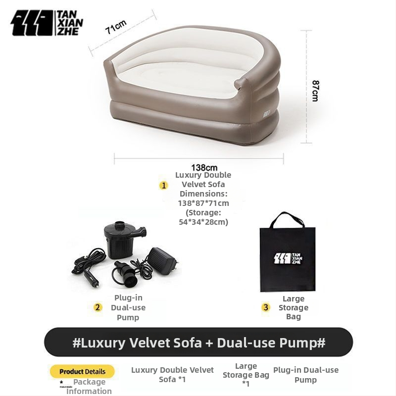 Log lane Explorer Διπλό φουσκωτό κρεβάτι – Φορητό υπαίθριο πτυσσόμενο αεροκρεβάτι με επιφάνεια από συνθετικό ύφασμα, Μέγιστο φορτίο 180 kg