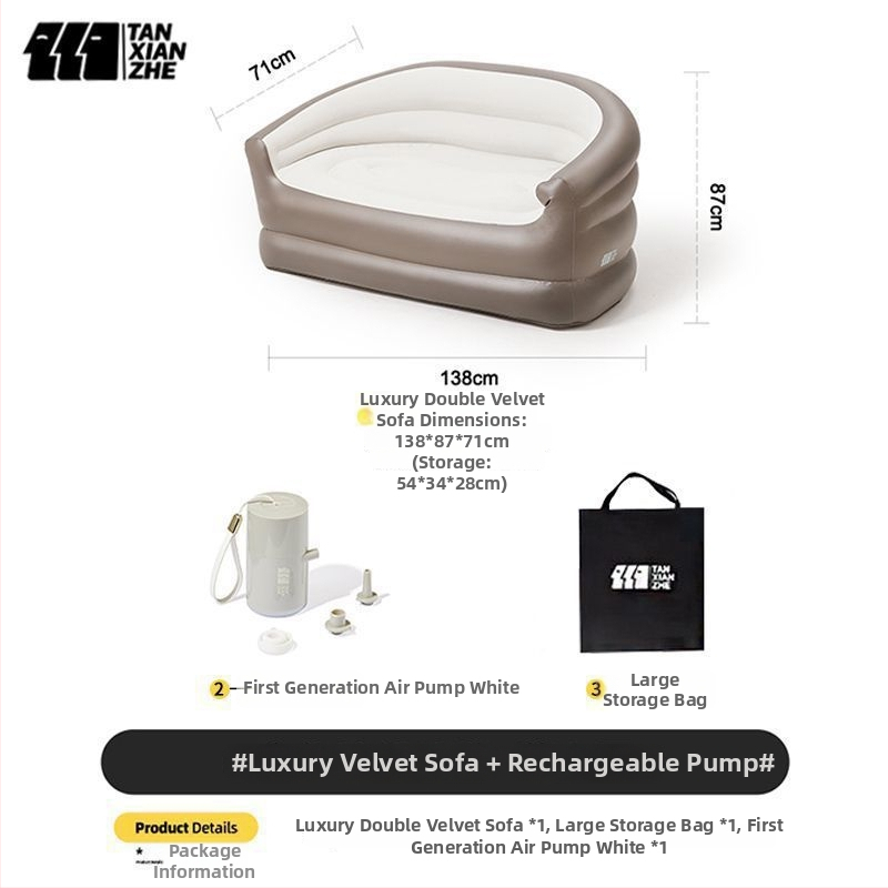 Log lane Explorer Διπλό φουσκωτό κρεβάτι – Φορητό υπαίθριο πτυσσόμενο αεροκρεβάτι με επιφάνεια από συνθετικό ύφασμα, Μέγιστο φορτίο 180 kg