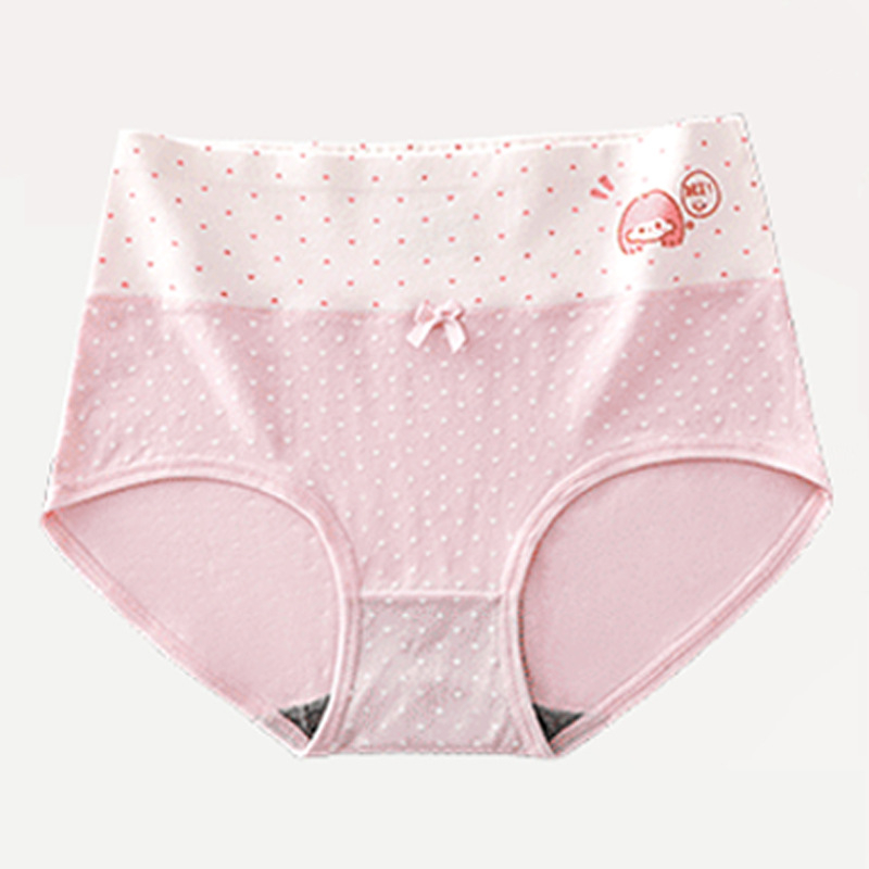 Lányoknak készült pamut alsónemű, középmagas derék, lélegző és antibakteriális, sima szövésű; fő anyag 95–100% pamut; vállt/ka; 100% pamut a váltó részen