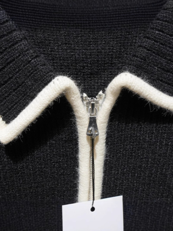 Muški pleteni kardigan s dvostrukim zatvaračem, gradski stil, dugi rukavi, ravni kroj, 90% poliester