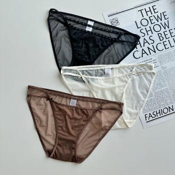 Ženske čipkaste gaćice – najlonska čipka, pamuk podstava, niski struk, prozračne, oblikuju tijelo