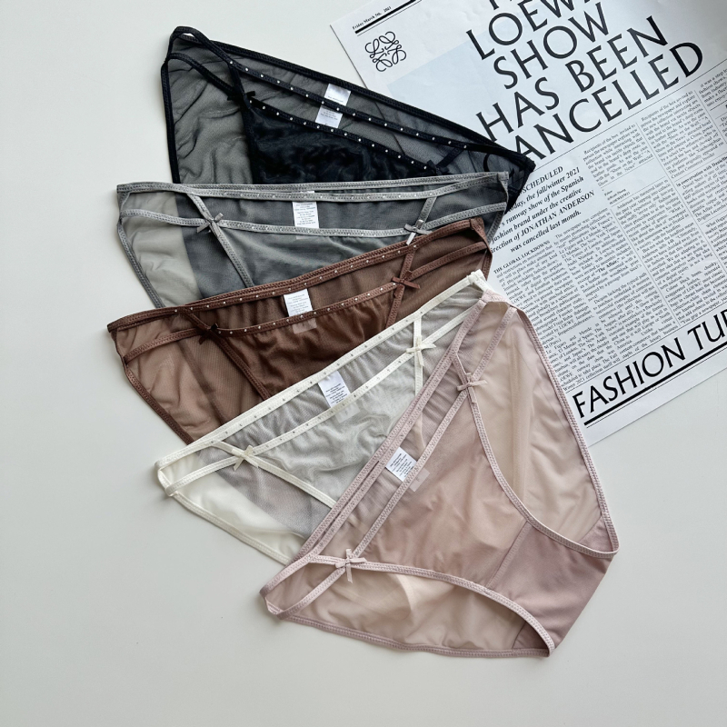 Ženske čipkaste gaćice – najlonska čipka, pamuk podstava, niski struk, prozračne, oblikuju tijelo