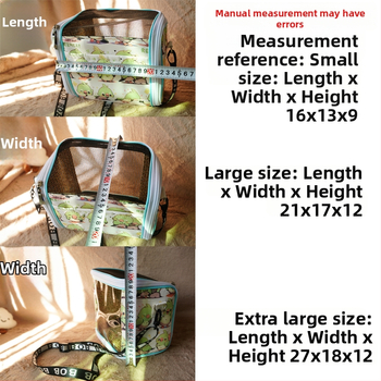 Cușcă portabilă pentru papagal cu curea – respirabilă, transparentă, tavă vizibilă și detașabilă; Material: plastic, poliester; Brand: Dong wow; Potrivit pentru păsări de companie