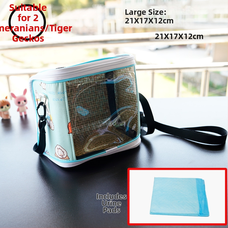 Cușcă portabilă pentru papagal cu curea – respirabilă, transparentă, tavă vizibilă și detașabilă; Material: plastic, poliester; Brand: Dong wow; Potrivit pentru păsări de companie