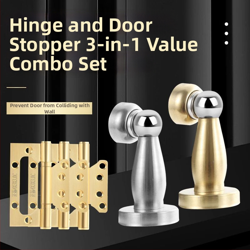 Három az egyben ajtózáró mágneses készlet — rozsdamentes acél és hidegen hengerelt acél, fényes elektroplak bevonat, márka Chaohe Hardware